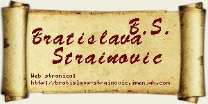 Bratislava Strainović vizit kartica